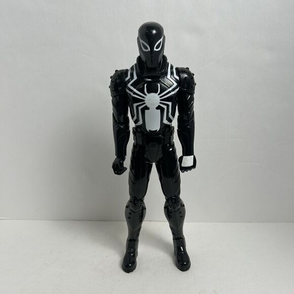 Rare 2014 Black Suit SPIDER-MAN Symbiote Marvel Legends 12" Action Figure Hasbro - Picture 1 of 6